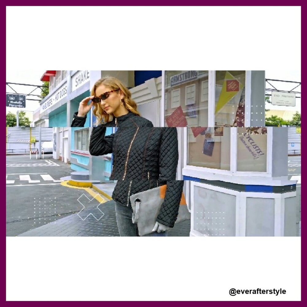 Winter Puffer Jacket Patchwork Plush Lining Remov… - image 8